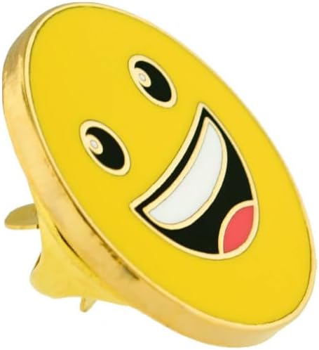 Miniatura 2 de PinMart Pin de solapa esmaltado cara sonriente, Esmalte