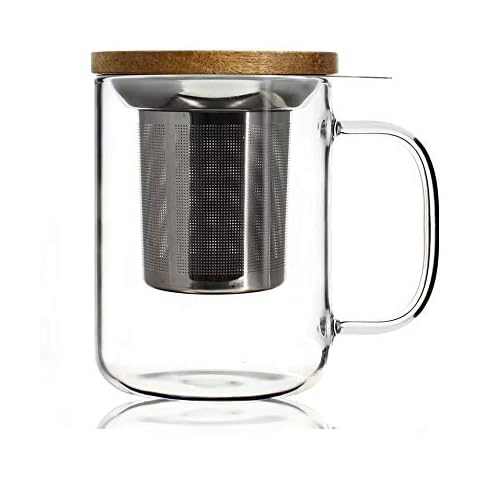 OGO Living - Gustave 7912005 Infuser with Bamboo Lid 500ml - This Ogo Living Infuser Mug is Perfect for Your teas and infusions Cover