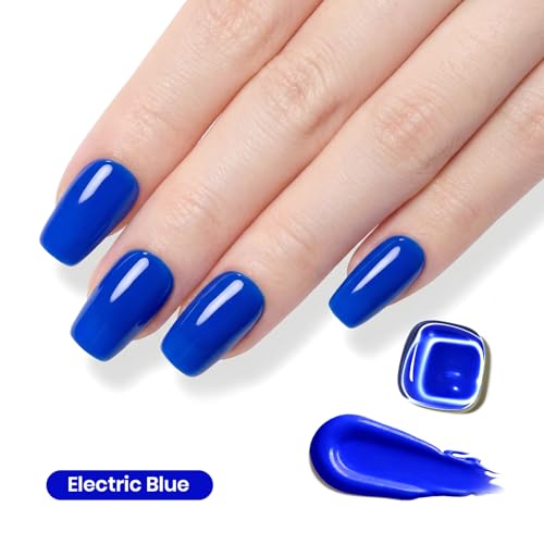 Image of Beetles Blue Gel Polish - 15ML /0.51Fl Oz, Electric Blue Gel Nail Polish, Color-Matched Bottle, Soak-Off UV LED, Long-Lasting Holiday & Summer Nails Art for DIY Beginners & Salon Pros