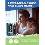Ear & Nose Hair Trimmer with LED Display for Men Women,Painless USB Rechargeable Eyebrow & Facial & Nose Hair Trimmer Clipper,Professional IPX7 Waterproof Dual Edge Blades (Black) - Image 3