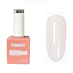 FZANEST Rubber Base Gel For Nails Builder Nail Sheer Jelly Cream White Color Elastic Rubber Base Coat for Nail Strengthener Extension
