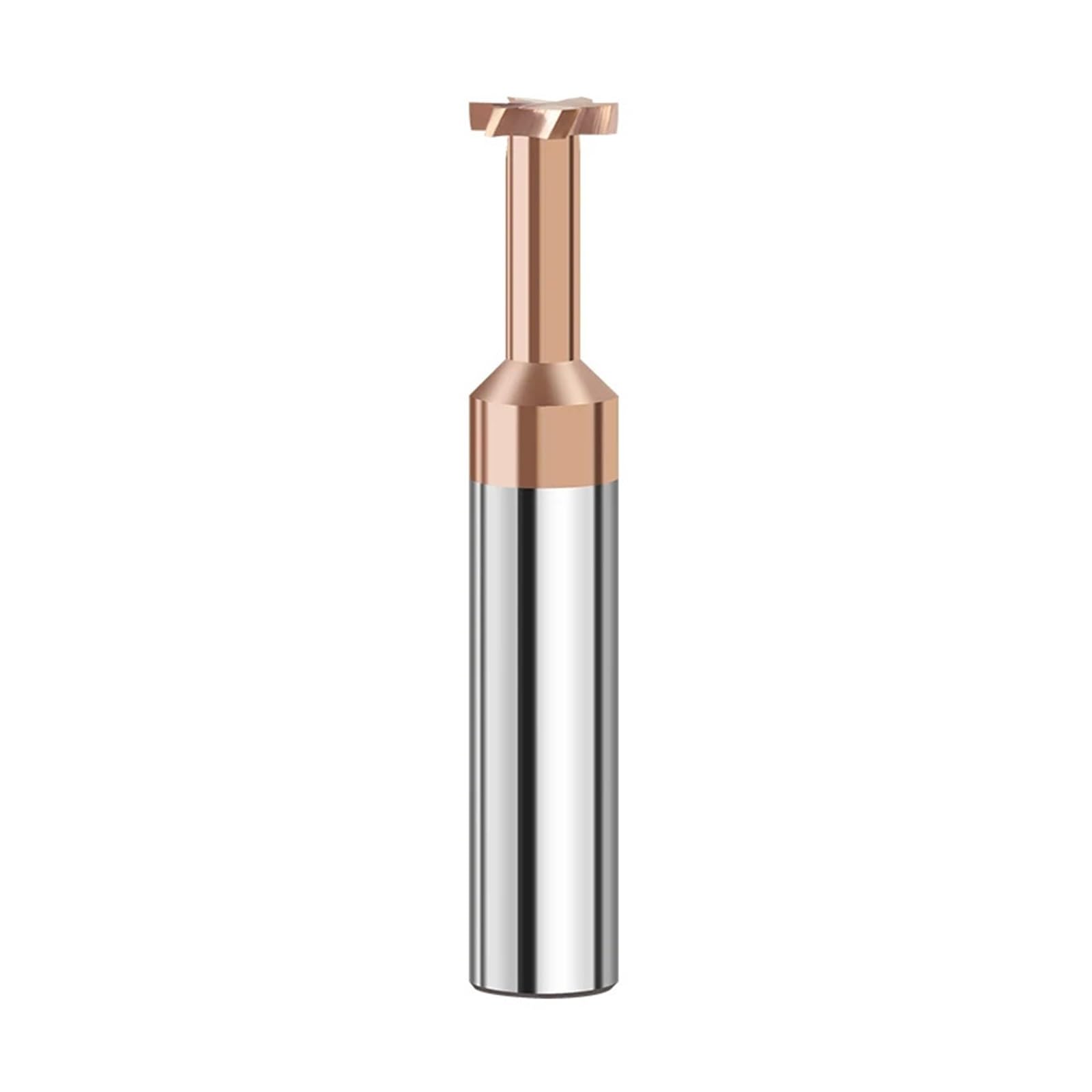 Fresas de ranura en T de carburo for mecanizado de aluminio y metal, fresas de extremo de ranura en T de acero de tungsteno(H4.0,COATING-D6X50L)