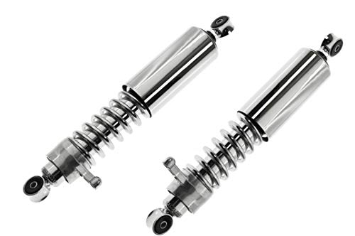 Ost2rad Federbein Paar für SIMSON S51 S50 und Enduro mit CHROMHÜLSE - Stoßdämpfer für Motorroller - Silber