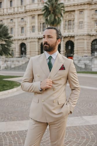 Mens Suit Double Breasted Suit Men Slim Fit 2 Piece Suit Blazer Pants Wedding Prom Suit for Men2