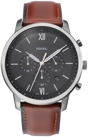 Fossil Neutra Watch for Men, Quartz Chronograph Movement with Leather Strap