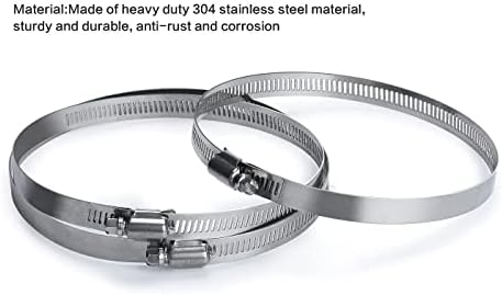 4 Pack Jubilee Clips Large Size 118-140 mm Hose Clips Metal Hose Clamp Adjustable Ducting Clamps for Securing Hoses and Pipes Tube