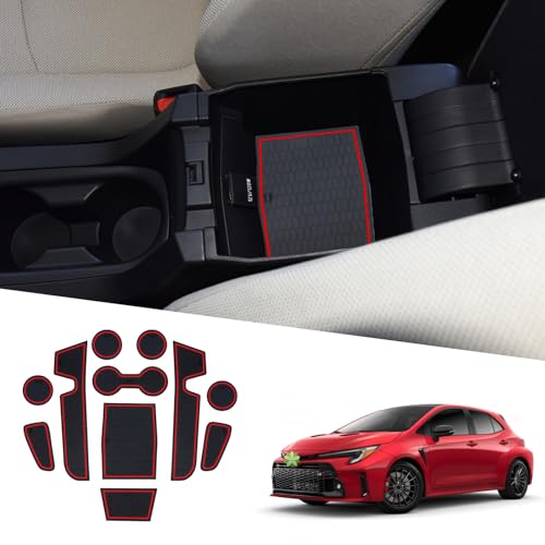 Door Slot Mats for Toyota Corolla E210 Accessories 11PCS/Sets Cup Holder Inserts Center Console Liner Compatible with 2019-2022 2023 2024 2025 2026 Toyota Corolla E210