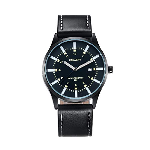 Montre bracelet quartz cuir véritable homme unique double mouvement LULI