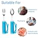 Adaptive Utensils Aid Tableware- Weighted Special Spoon Fork Sets, Travel Eating Aid for Parkinsons, Weak Hand Grip, Arthritis for Hand Tremors, Elderly, Disabled (Fork & Spood)