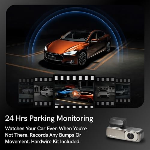 Image of Nextro X600 DualVision Car Dashcam, Parking Monitor, Hardwire Kit, 4K Front + 1K Rear Dual Channel, 145 Wide Angle, Wi-Fi App, Night Vision, WDR, G-Sensor, Voice Control, 1.47 inch IPS Display