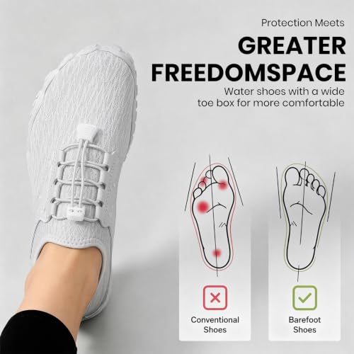 Image of Barefoot Water Shoes for Men Women 2026 Quick Dry Athletic Shoes Non-Slip Wide Toe Aqua Footwear Beach Swim Hiking Kayaking Yoga Outdoor Sport