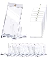 Frstem Magnetic Card Holder 10 Stück 35PT Magnetischer Kartenhalter mit 10 Stk Kartenständer, Photocard Holder, Premium-Karten Hüllen mit UV-Schutz/Wasserdicht,für Magic, Yugioh, Sportkarten Sammlung.