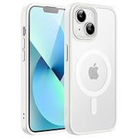 CANSHN Magnetica Cover per iPhone 13(6,1 Pollici), [Protezione Completa Della Fotocamera] Custodia Protettiva Antiurto per Telefono,Trasparente