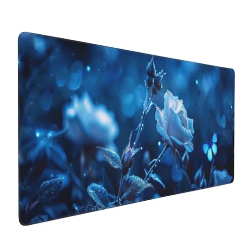 Alfombrilla Ratón n XXL 500x250x3 mm, Mouse Pad Rosas Alfombrilla Escritorio con Superficie Suave y Base de Goma Antideslizante, Gaming Mousepad Mejora La Precisión y La Velocidad H-704