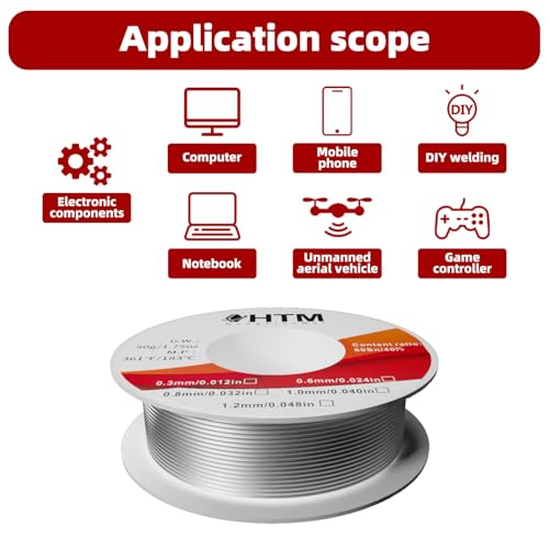 Hengtianmei 002 60/40 Rosin Core Low Temp Tin Lead Solder Wire thumb #4