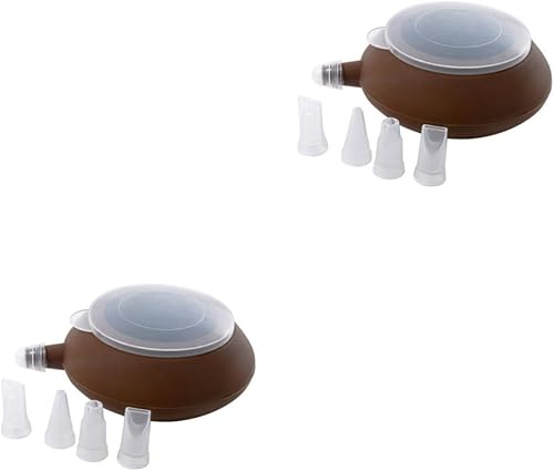 Miniatura 4 de UPKOCH Molde de silicona para macarrón, 4 boquillas, exprimidor de pasteles, fácil horneado, antiadherente, reutilizable