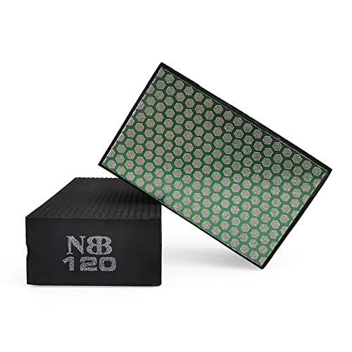 NBB Tampone Diamantati blocchi diamante a mano spugna diamantata retro in schiuma per smerigliatura molare levigare lucidare spigoli vivi e piani di granito marmo pietra vetro ceramica (120#H)