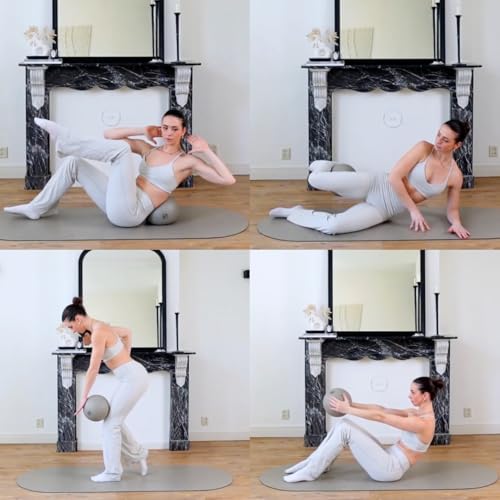 Female Fit House Soft Sculpt Ball - Pilates Ball 22-25cm mit mattem Finish und rutschfestem Griff für Core-, Balance & Home Workouts (Taupe)