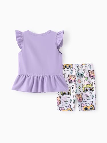 Image of Disney Minnie Mouse Frozen Princess Marvel Toddler Girls Clothes Long Sleeve Sweatshirt + Leggings 2pcs Outfits Set 2-6Y