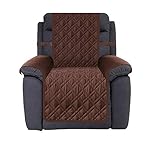Ameritex Waterproof Nonslip Recliner Cover Stay in Place, Dog Chair Cover Furniture Protector, Ideal Recliner Slipcovers for Pets and Kids (23", Chocolate)