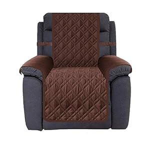 Ameritex Waterproof Nonslip Recliner Cover Stay in Place, Dog Chair Cover Furniture Protector, Ideal Recliner Slipcovers for Pets and Kids (23″, Chocolate)