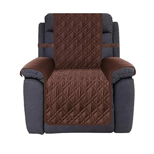 Ameritex Waterproof Nonslip Recliner Cover Stay in Place, Dog Chair Cover Furniture Protector, Ideal Recliner Slipcovers for Pets and Kids (23″, Chocolate)