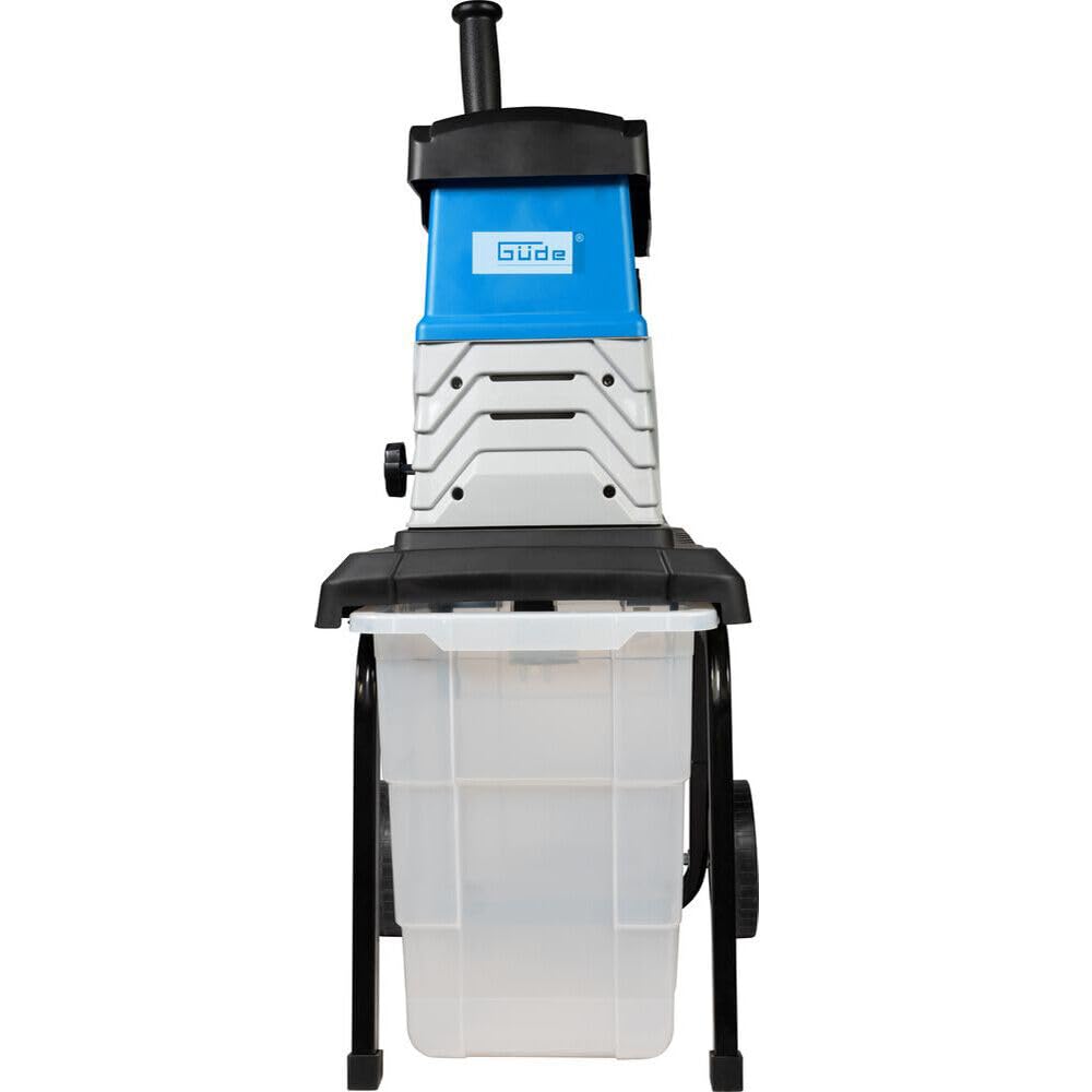 Güde 94375 GH 2800 Super Silent Gartenhäcksler (2800W, Induktionsmotor, 55L Fangbox, 45mm max. Astdicke, Leise), Blau