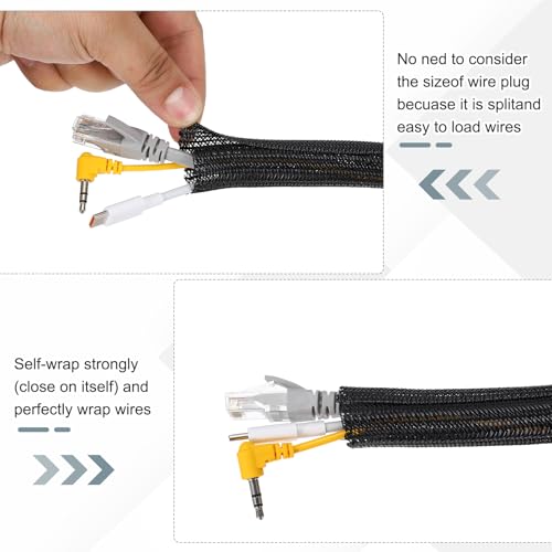 Gaine de protection en polyester extensible pour câbles USB