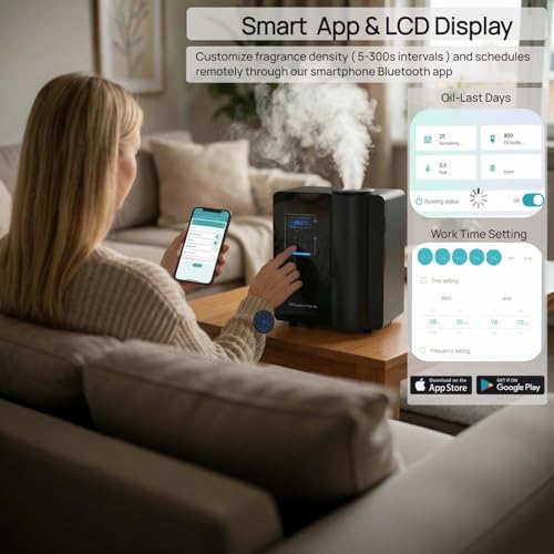 Difusor aromático eléctrico Kevinleo 500ml con Bluetooth miniatura 4