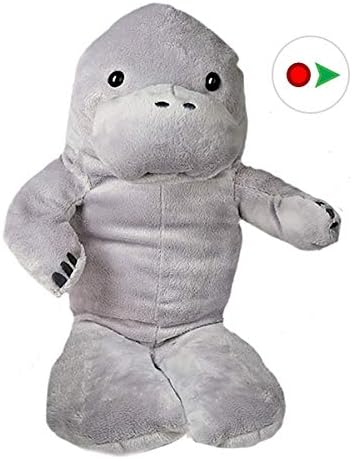 Miniatura 4 de Stuffems Toy Shop Graba tu propio manatí gris de peluche de 16 pulgadas, listo para amar en unos pocos pasos fáciles
