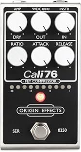 FET Compress Pedal f Electric Guitar with Ratio Dry Blend Controls - Black Release Attack