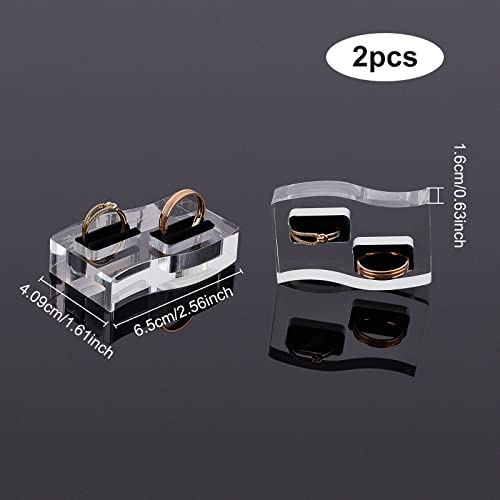 FINGERINSPIRE 2 espositori per anelli in acrilico