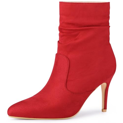 Bottines à talons aiguilles à bout pointu pour femme chic Allegra K
