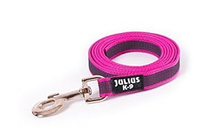 Julius K-9 IDC Color & Gray Gummierte Leine Pink-Grau