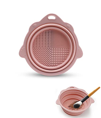 Silikon Make-up Pinsel Reinigungsmatte - Faltbares und Tragbares Waschwerkzeug für Schminkpinsel
