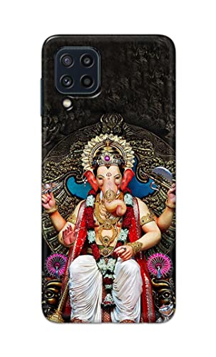 Image of PRINTFIDAA Lord Ganesh Bappa Moriya Printed Designer Hard Back Case Cover for Samsung Galaxy M32 (4G) / Samsung F22 (4G) -(SF) MVN1010