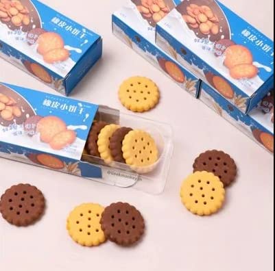 Geekmonkey Cute Eraser | Elegant Return Gifts | Erasers and Pencil Toppers (Cookie Erasers)