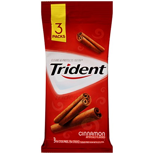 Trident Sugar Free Gum (Cinnamon, 18-Piece, 3-Pack)