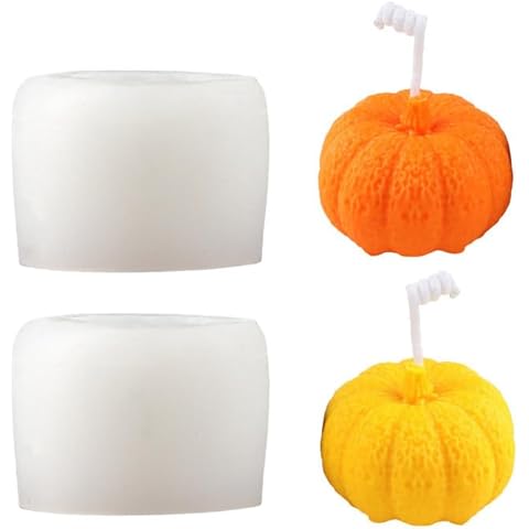 PTJJXA 3D Pumpkin Candle Mould Set Cover