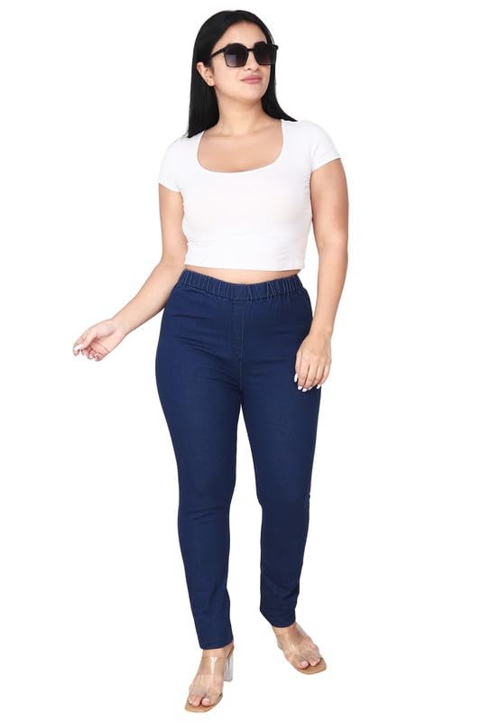Image of Danbro Jeggings for Women | Slim Fit | Plus Size | high Waist | Stretchable Denim