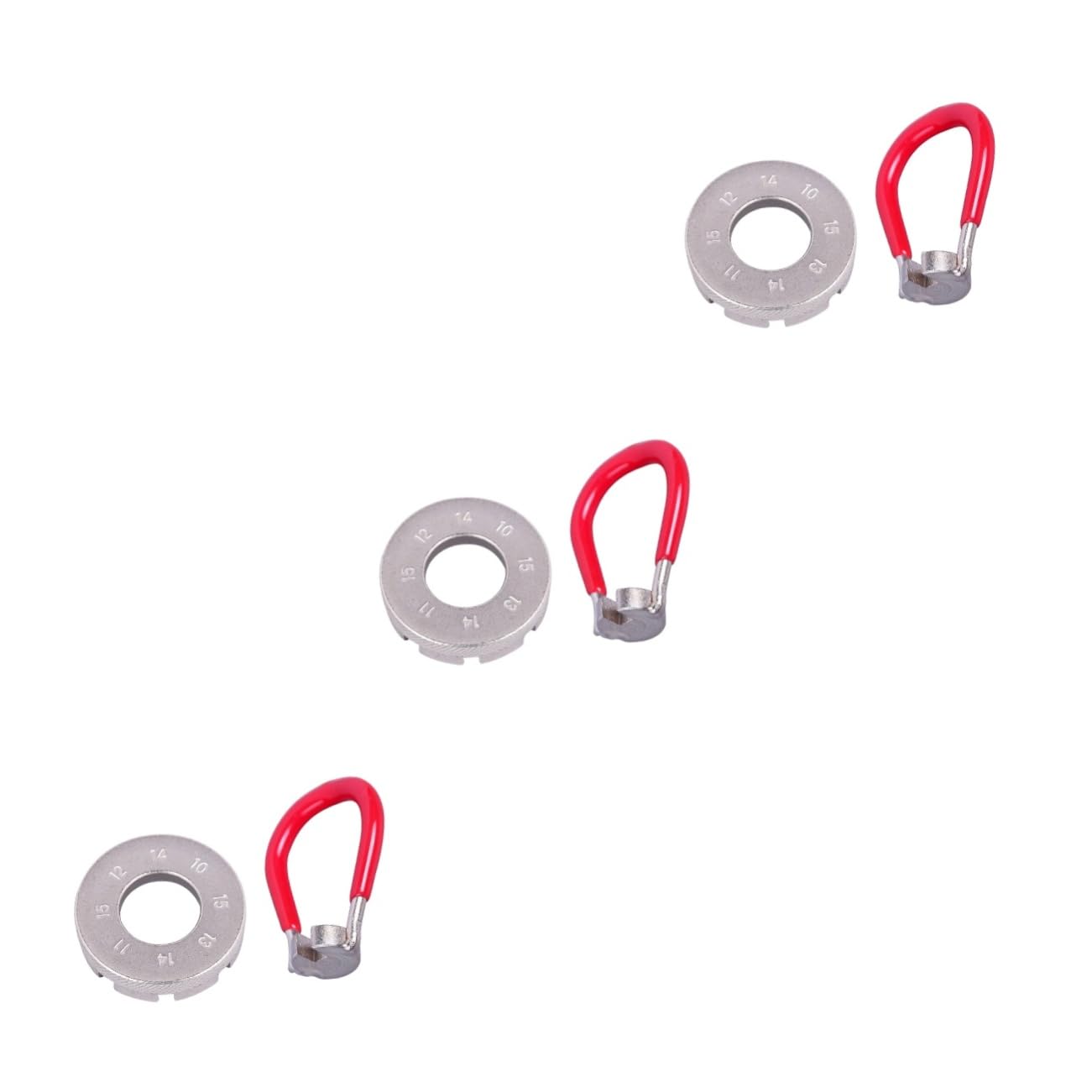 Happyyami 6 Pcs Bike Rim Kit Soke Wrench Kit Spoke Wrench Bike Spoke Tool Cycling Reapir Tools Suite Glare Bicycle