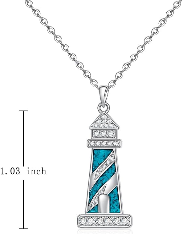 Lighthouse Necklace for Women Sterling Silver Ocean Pendant Necklace Jewelry Jewelry Gifts for Women - Image 6