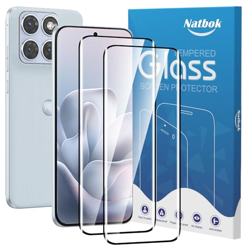 Natbok 2�p�b�N 3D Moto Edge 70 Fusion�X�N���[���v���e�N�^�[�A3D�t���J�o�[9H�����K���X�t�B�����AHD�N���A�X�N���b�`�ϐ��A�C�A�Ȃ� Moto Edge 70 Fusion�X�N���[���v���e�N�^�[�p