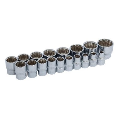 Neilsen 18 Pcs 3/8" Dr Multi Fit Socket Set With Holding Rail Star Sae Metric (Ct1116) from B&Q