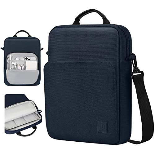 Image of Dadanism 9-11 Inch Tablet Sleeve Bag Carrying Case with Shoulder Strap for iPad (A16) 11 inch, iPad 10th Gen 10.9 inch, iPad Air M4 /Pro M5 11 inch, iPad 9 /8 /7th 10.2 inch, Galaxy Tab A11+ Plus 11 inch, Dark Blue