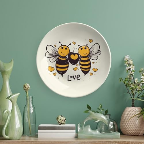 Plato decorativo de porcelana 6 pulgadas con soporte miniatura 5