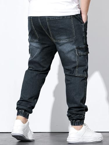 Image of Noble Monk Loose Fit Men's Flip Pocket Jean || Mens Stylish Loose Fit Denim Cargo || Multi-Pocket Styling Pant|| Men Jeans || Jeans for Men