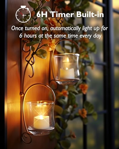 Homemory FBA_XIAMEN GLOBAL SELECTION Timer Tea Lights Candles Battery Operated Candles thumb #1