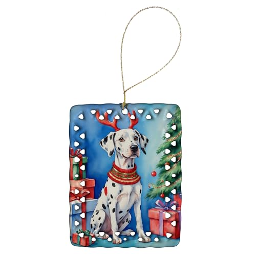 Caroline's Treasures Dalmatian Dogs Porcelain Hanging Christmas Ornament