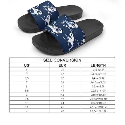 Helicopters House Sandals Non-Slip Bathroom Slippers Beach Summer Shoes for Men Women2